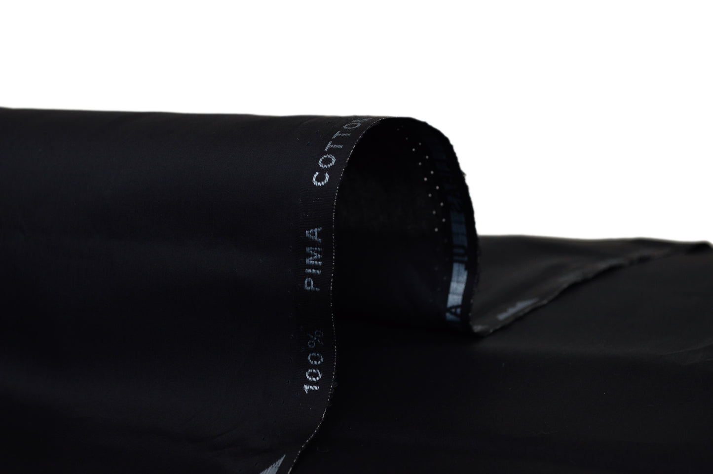 Jet Black Pima Cotton Unstitched Suit