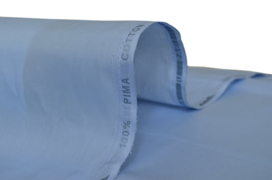 Sky Blue Pima Cotton Unstitched Suit