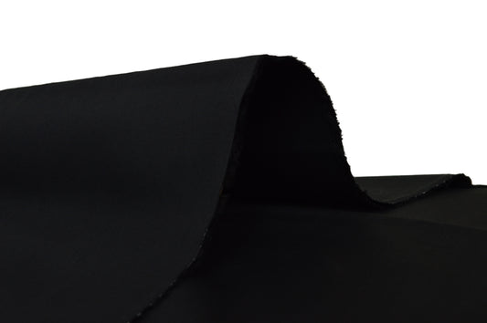Jet Black Soft Cotton Unstitched Suit