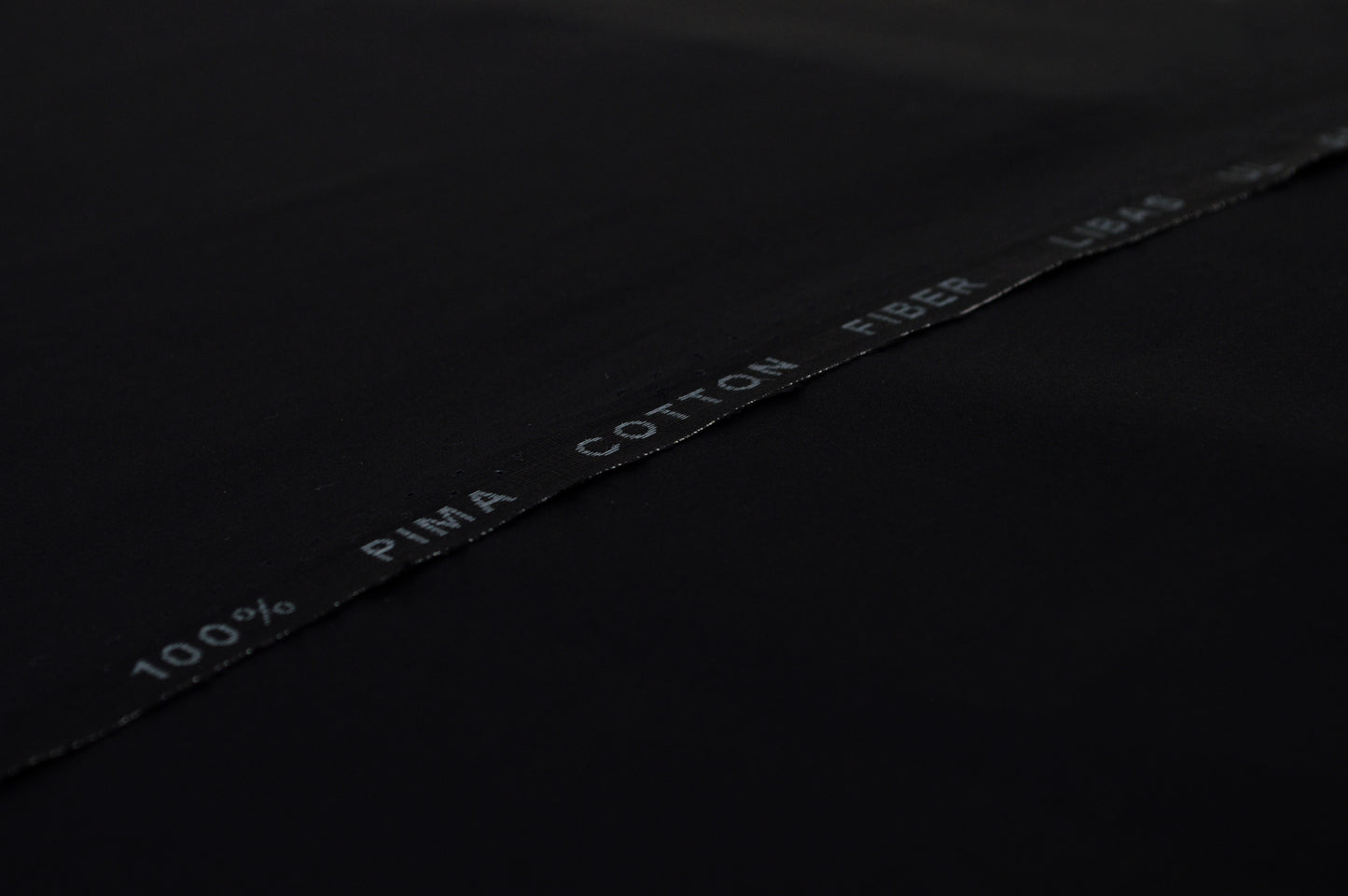 Jet Black Pima Cotton Unstitched Suit
