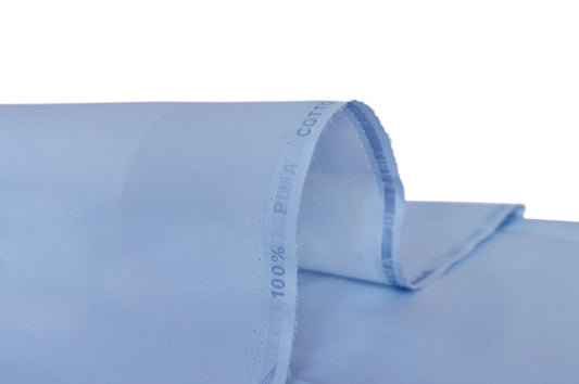 Powder Blue Pima Cotton Unstitched Suit